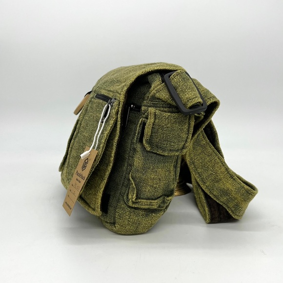 Stonewashed Cotton Messenger Bag - Picture 9 of 10